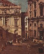 Bernardo Bellotto Ansicht von Wien, Platz vor der Universitat, von Sudost aus gesehen, mit der groben Aula der Universitat und Jesuitenkirche oil painting on canvas